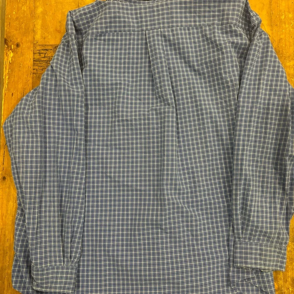 Polo Ralph Lauren Button Down Shirt 3XB Mens Blue Plaid Classic Fit